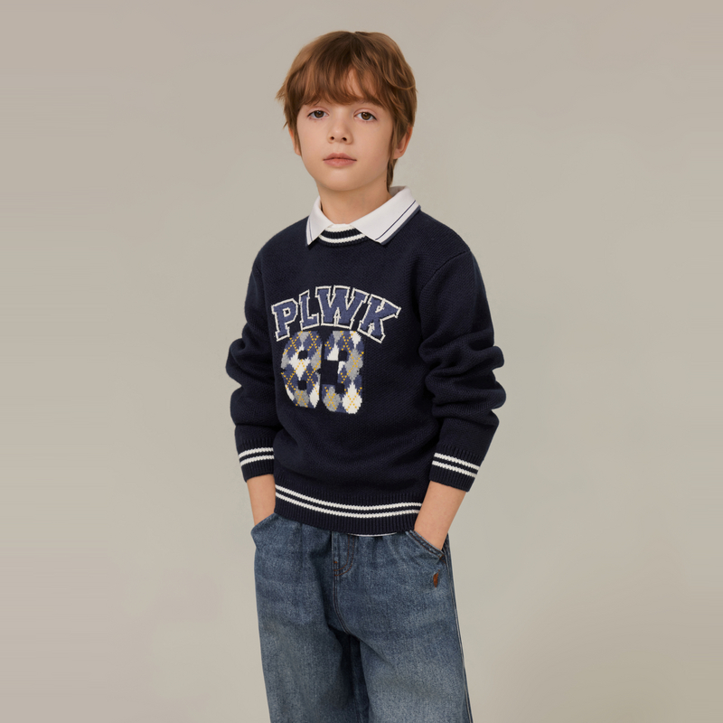 POLOWALK童装男童针织衫2025新品男童针织衫A4RW532C0241