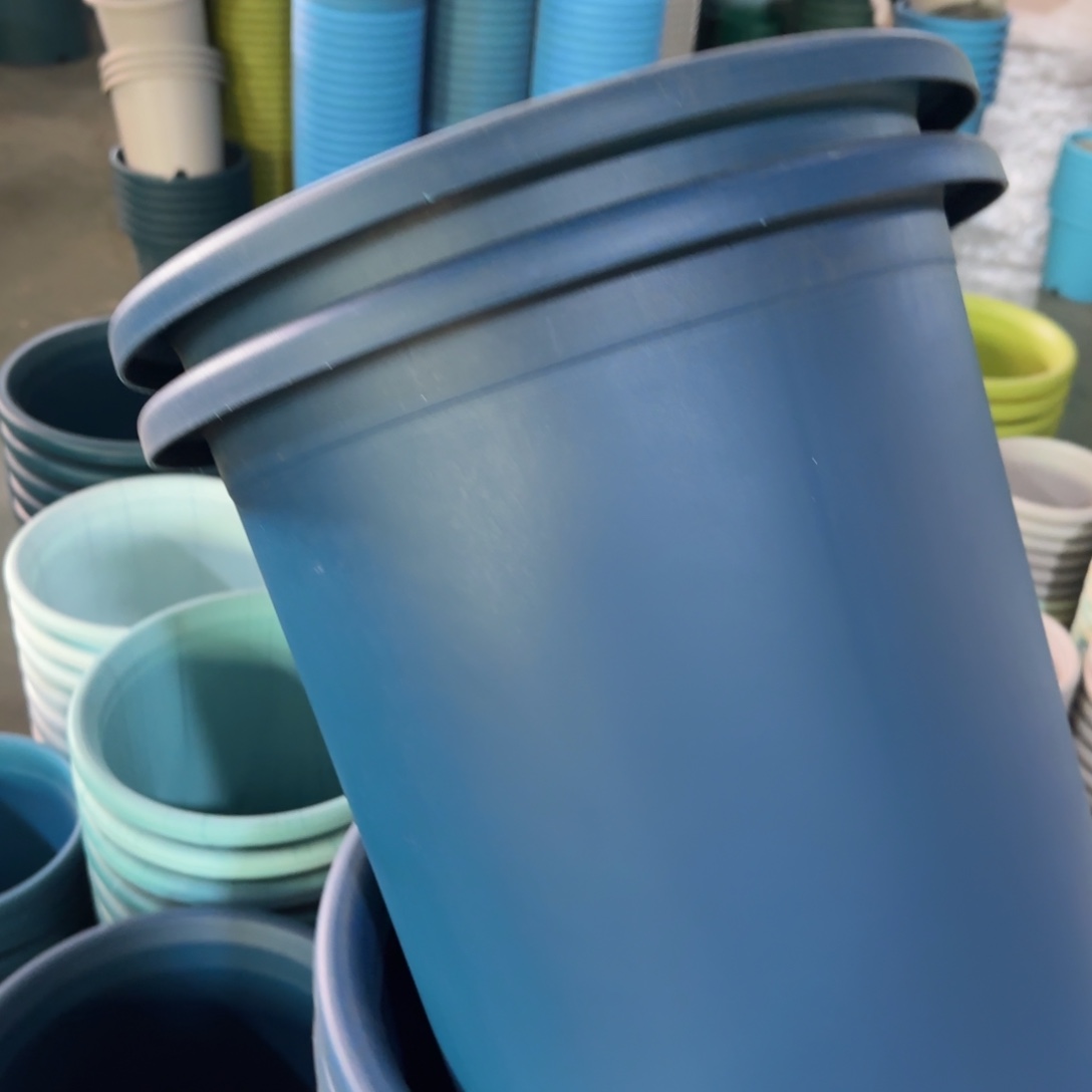 树脂四季盆8#无拖藏青色3