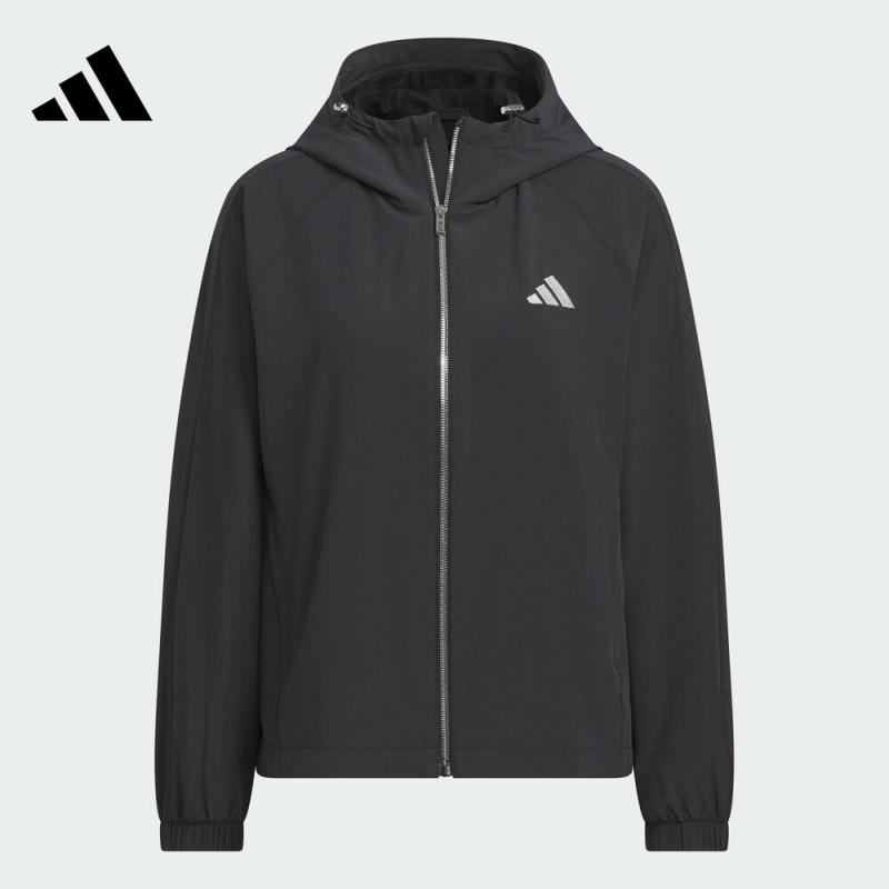 adidas阿迪达斯女款ALL DAY WV JKT梭织连帽外套KC0028