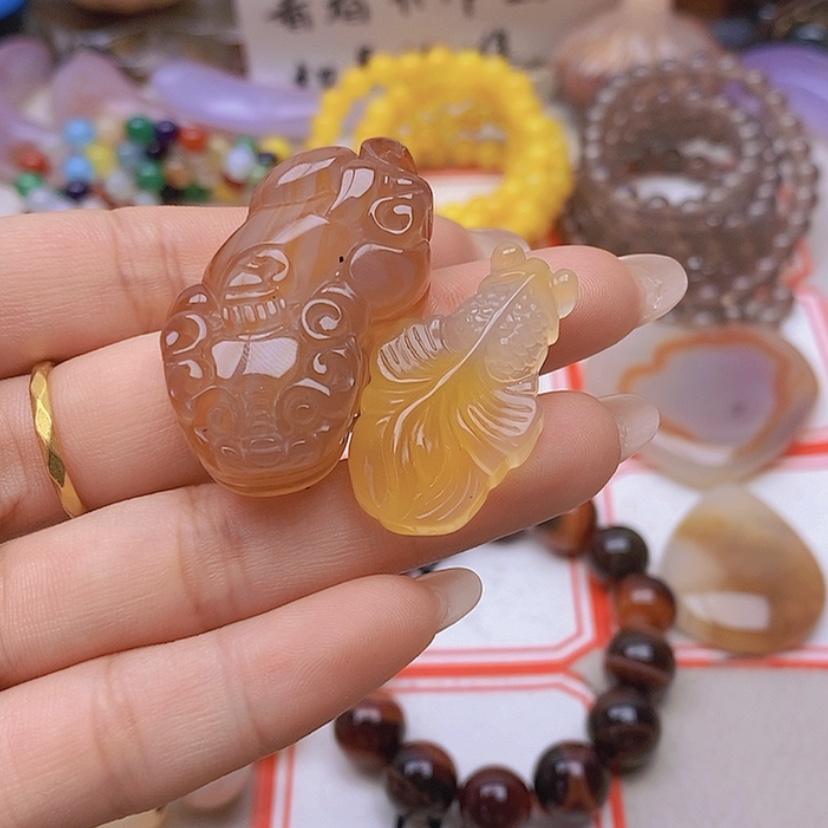 【闪购商品】未镶嵌玛瑙/玉髓珠宝半成品随**安