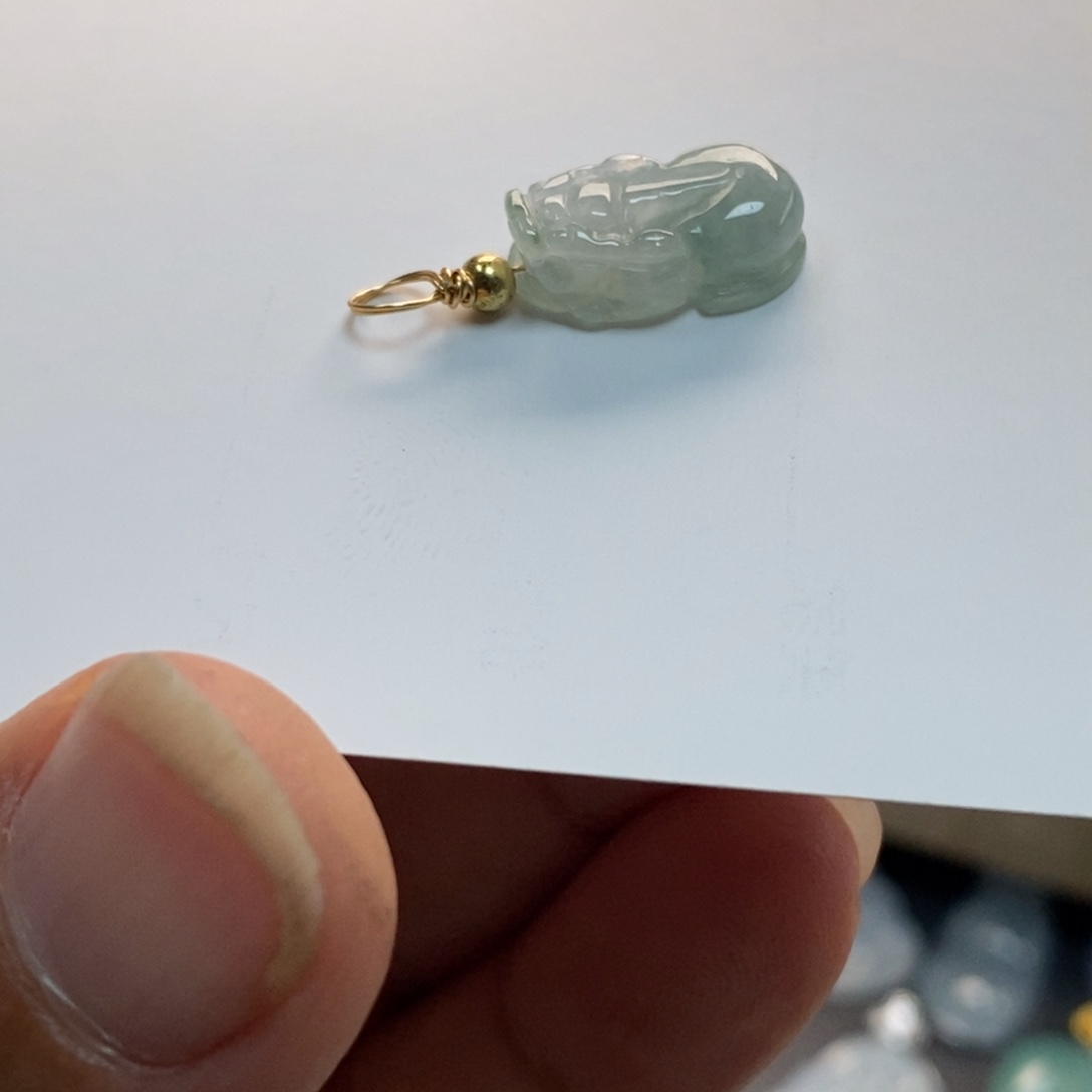 翡翠未镶嵌颈饰天然