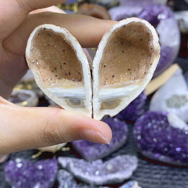 水晶珠宝半成品未镶嵌兔耳朵盆