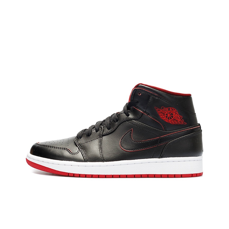 AIR JORDAN1RetroMid中帮复古篮球鞋男款黑白红554724-028