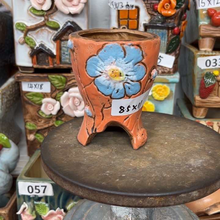 紫砂花盆粗陶材质多肉花盆