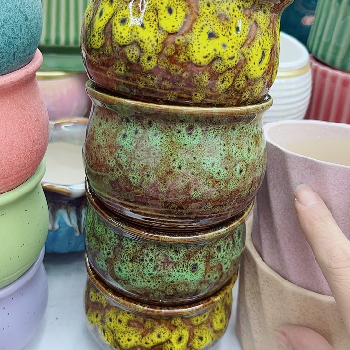 多肉绿植陶瓷花盆9.9包邮，有孔