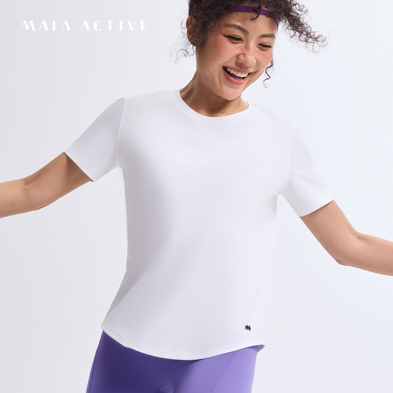 4月新品-运动休闲TEE健身瑜伽日常圆领T恤纯棉 MAIA M1F52TS07