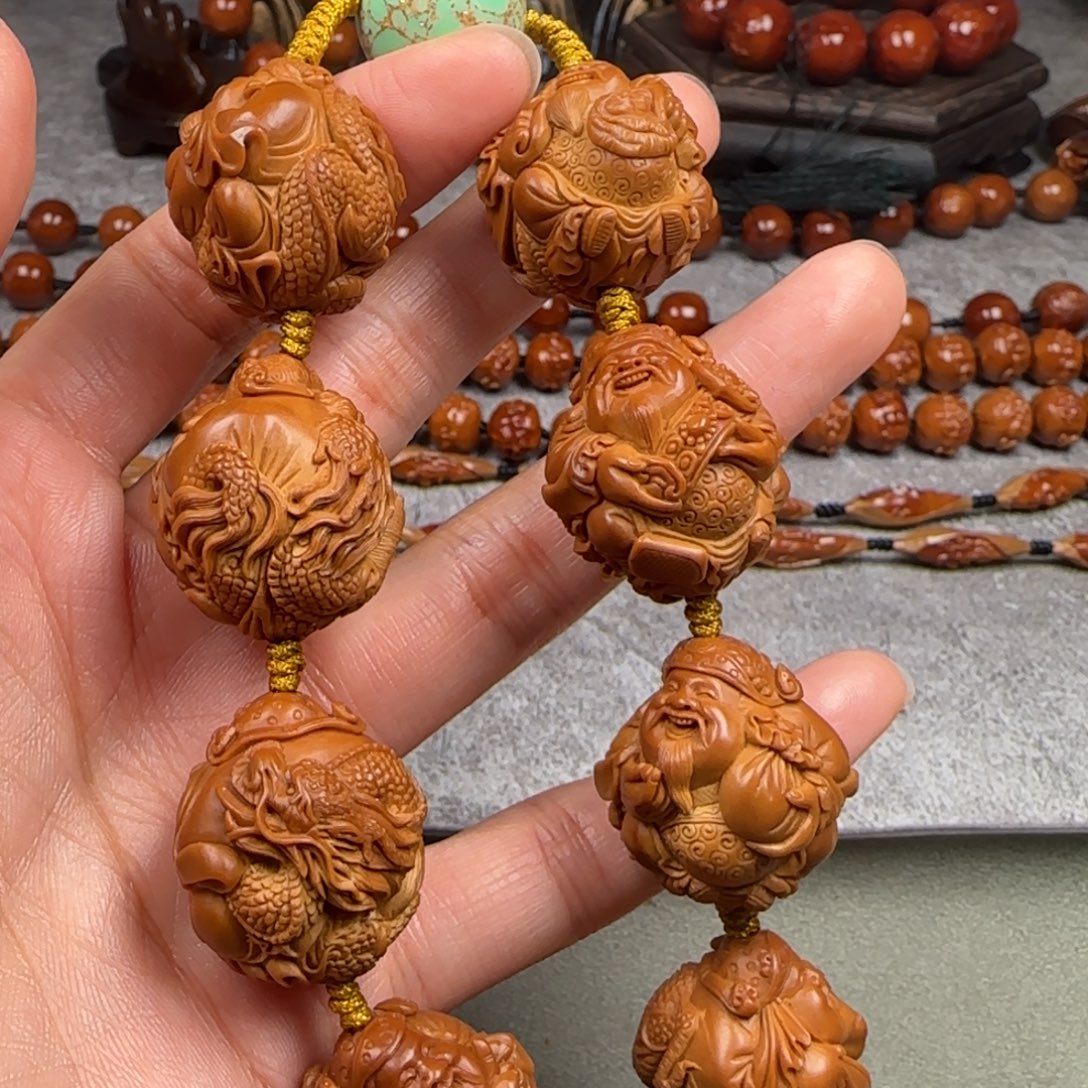 酷***爱手串/手链橄榄核龙财神尾款