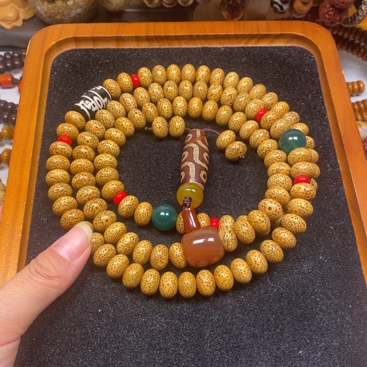 吊坠星月菩提黄金籽12.5