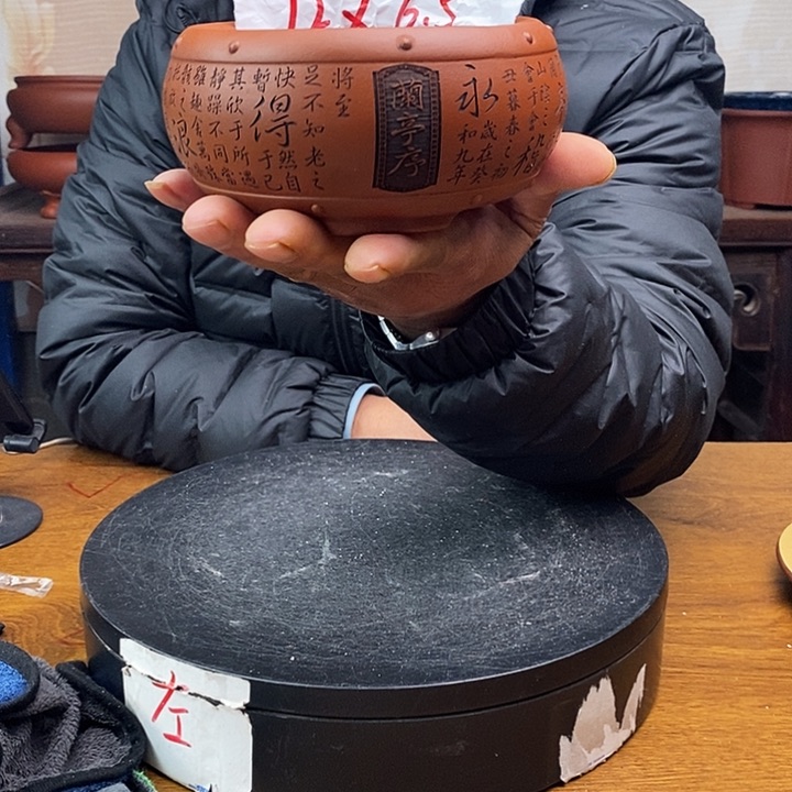 紫砂花盆货号一只LTX1