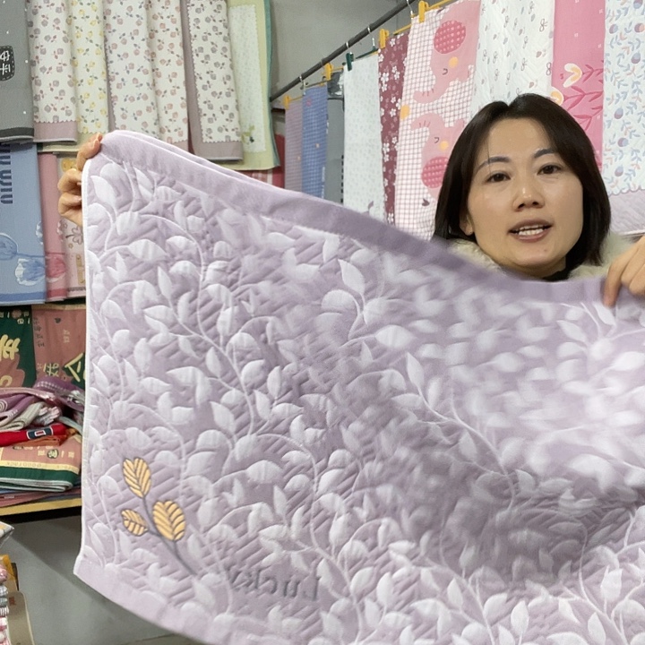 棉特价紫色小树叶纯棉