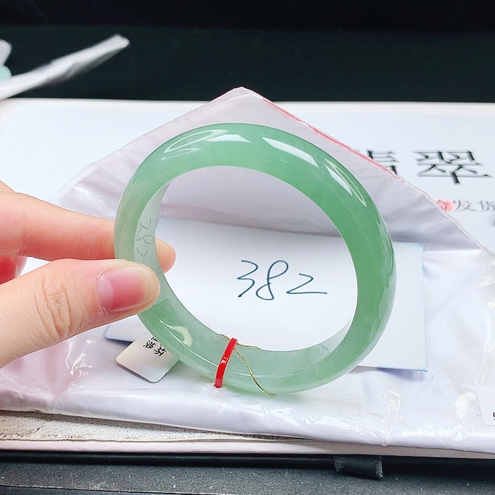 翡翠手镯未镶嵌缅甸天然a货手镯56