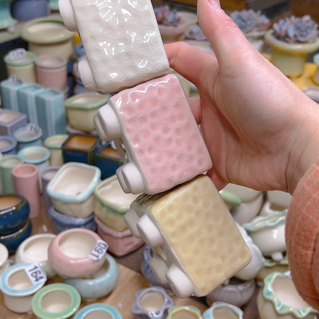 红陶陶瓷花盆当场满12包邮