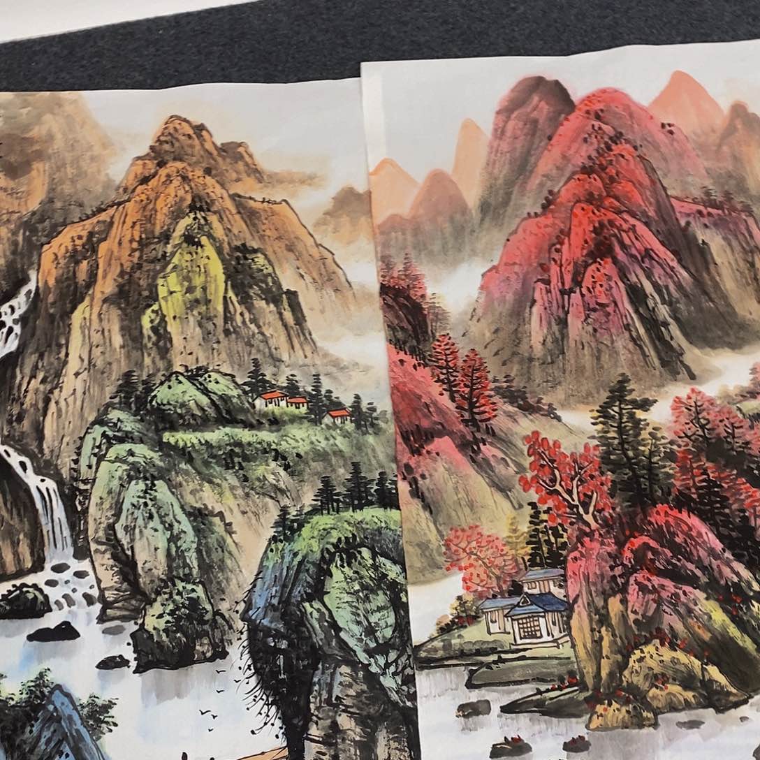 国画南湖书画精品浮力