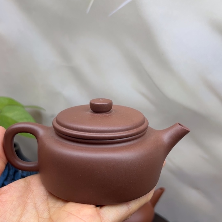 紫砂茶壶紫泥矮德中150c c