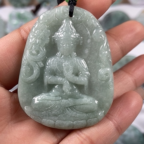 翡翠颈饰未镶嵌观音福利