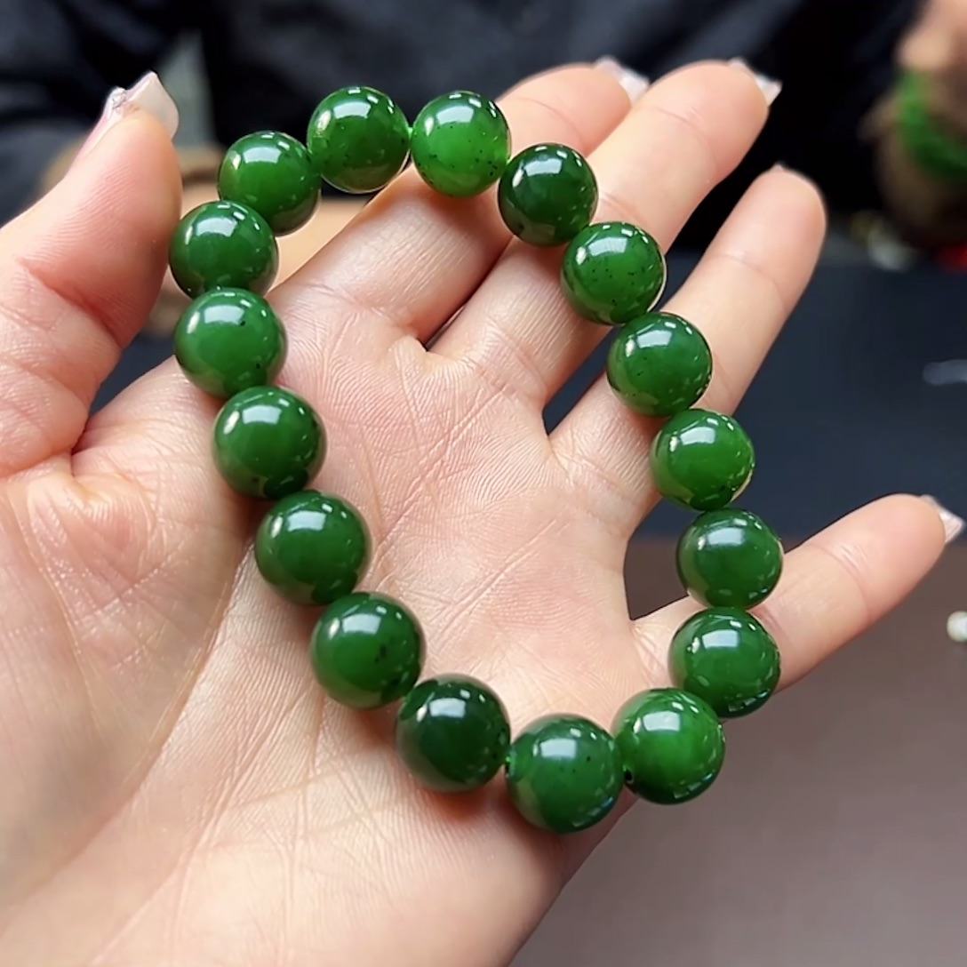 和田玉（碧玉）未镶嵌手链卡12