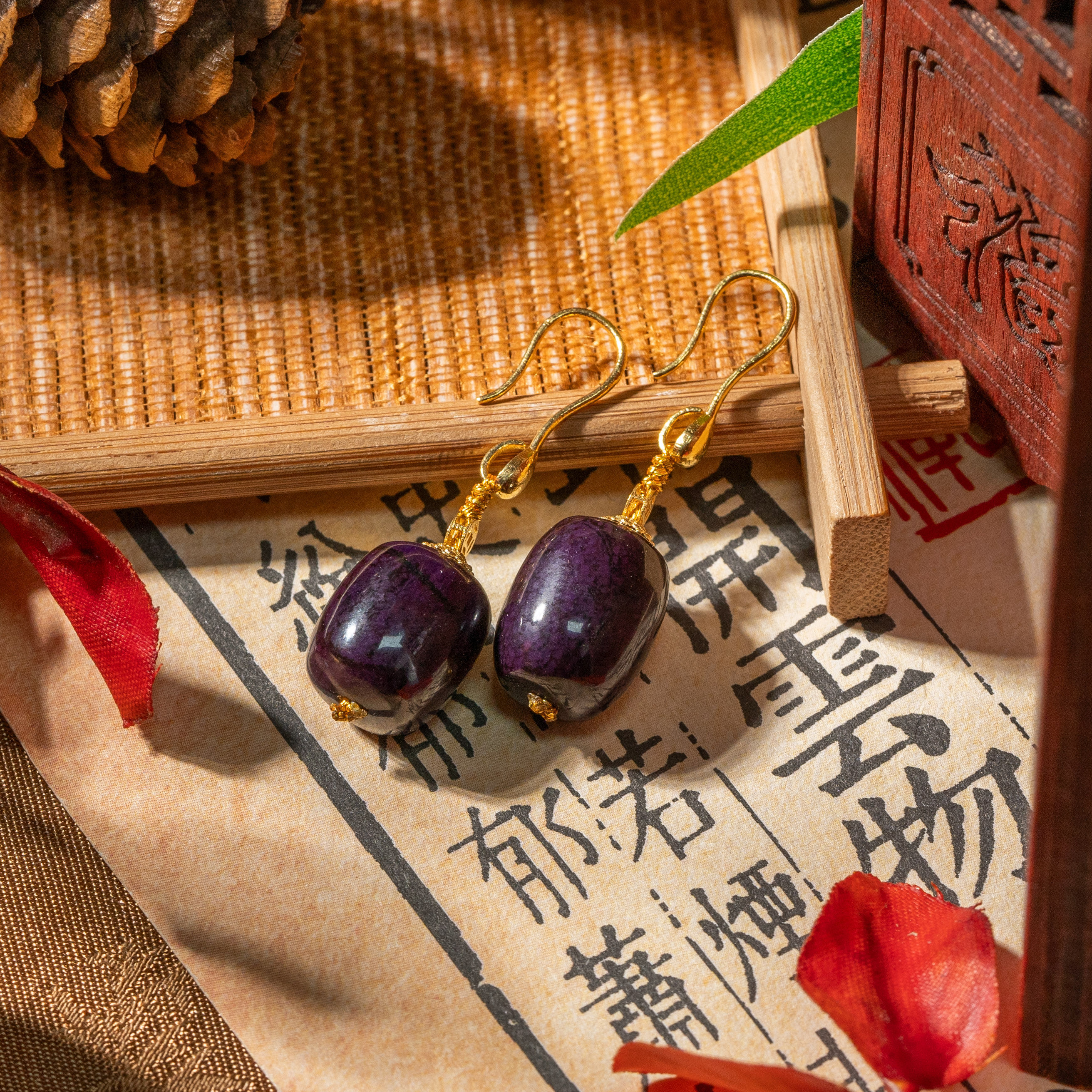 老油紫舒俱来DIY耳钩/9mm+/多样性发一/C2120/18/2孤