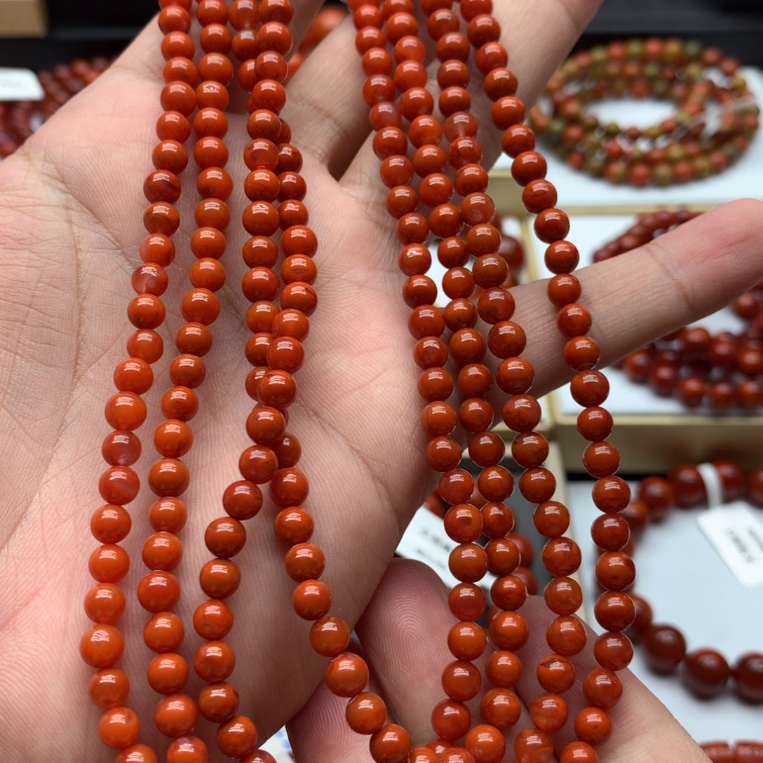 南红玛瑙手链，发货一个未镶嵌