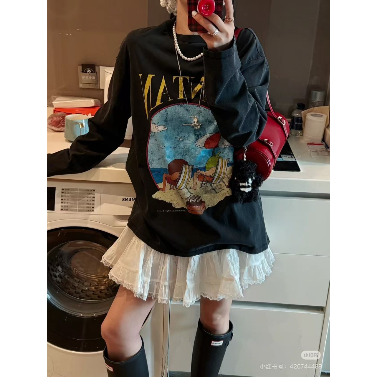 【主播推荐】女士度假前后印花洗水卫衣698E-50