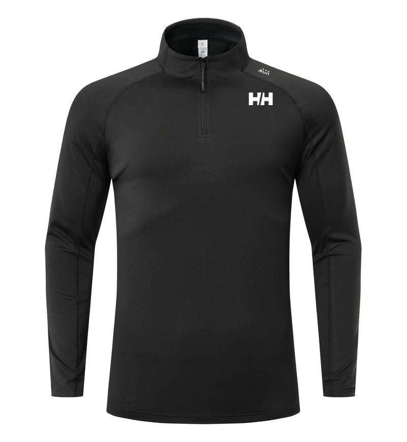 HH海丽男士半拉链户外运动休闲秋冬季长袖运动打底速干