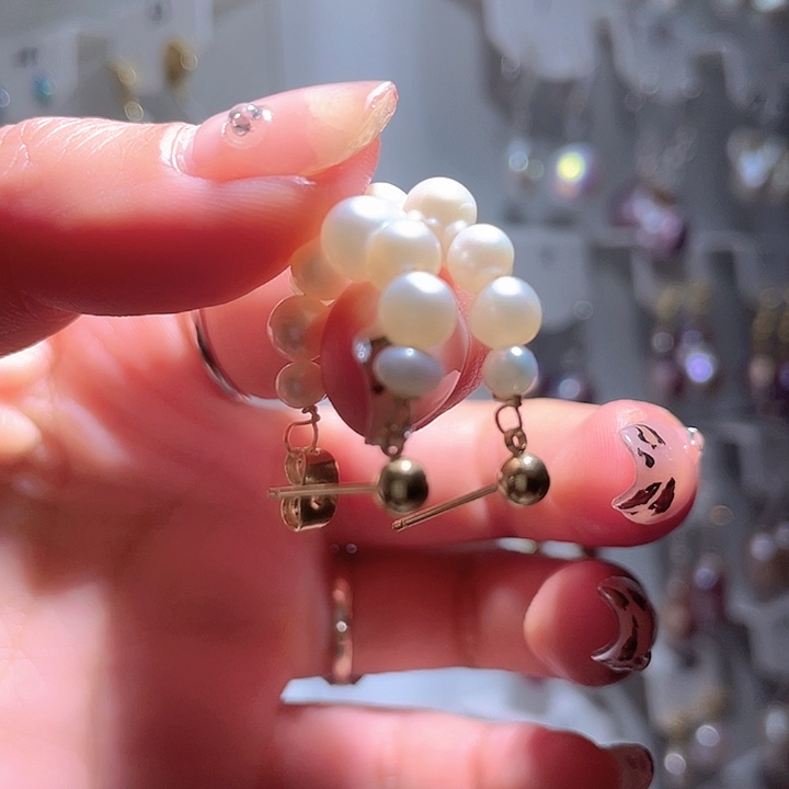 淡水珍珠耳饰未镶嵌