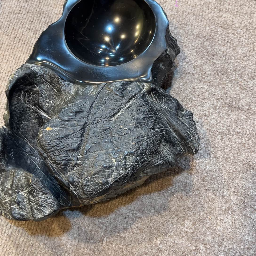 花***佛灵璧石原石砚台摆件