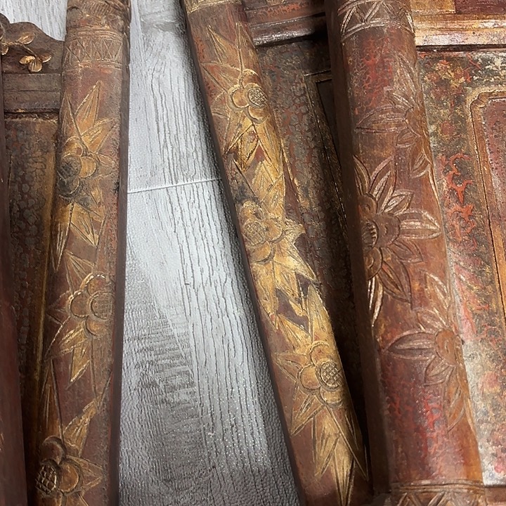 香榧木老木雕老人物花板