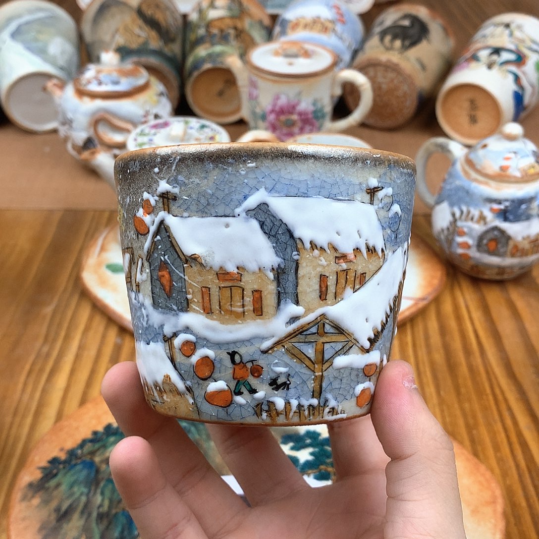 如***雪杯景德镇陶瓷手作