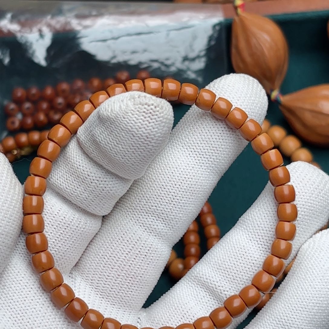 橄榄核手串核尖老挝单圈5.4