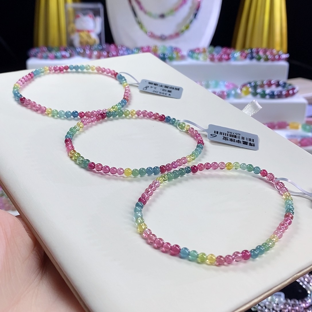 未镶嵌手链碧玺荧光 多样性发其一