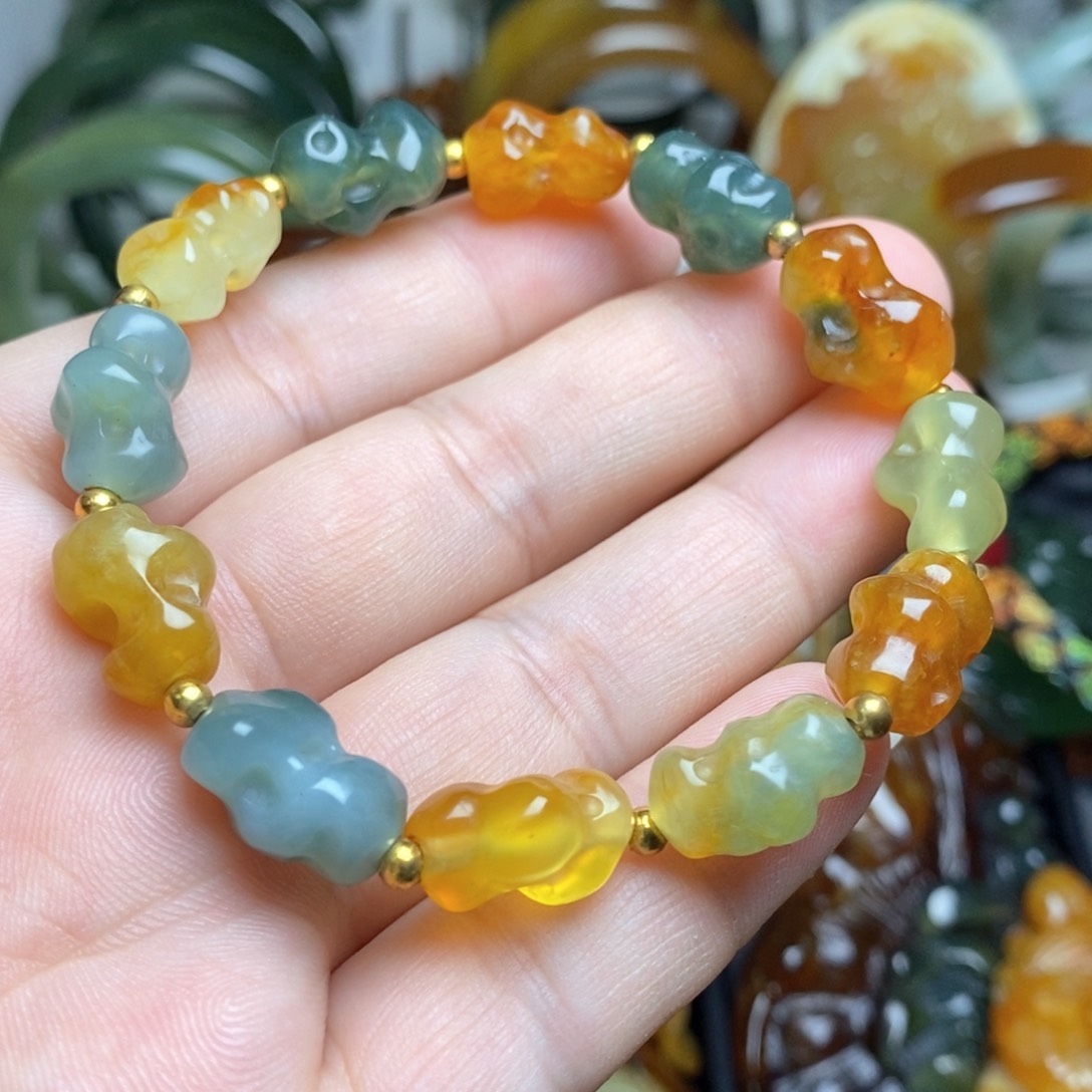 蛇纹石玉手链未镶嵌