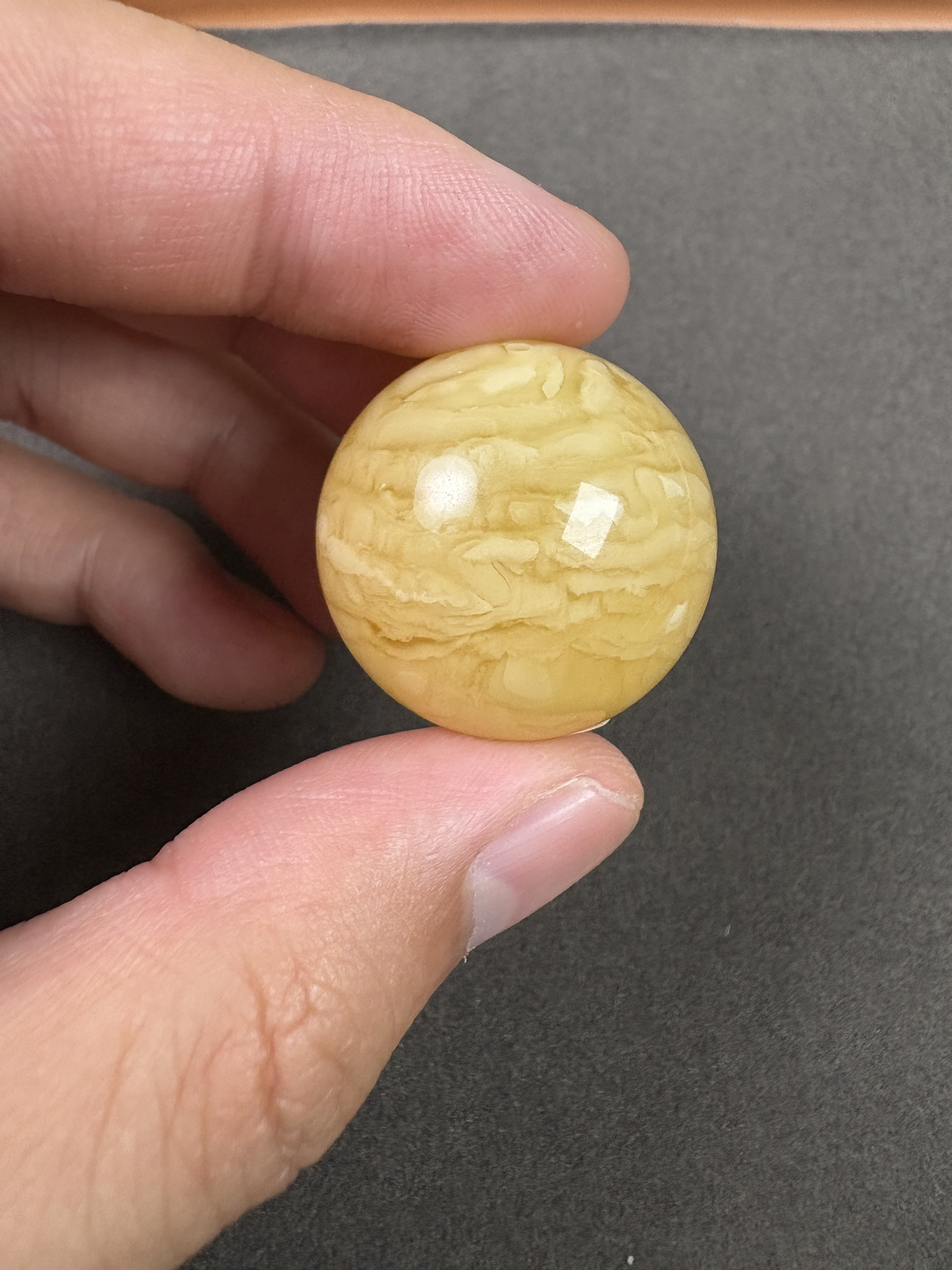 天然原矿俄料蜜蜡虎皮纹圆珠全品无暇尺寸27.5