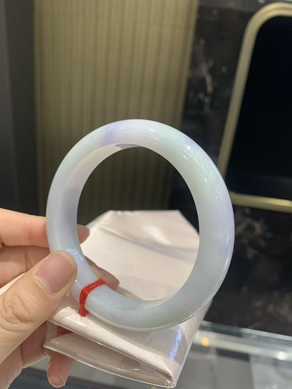 007天然缅甸A货翡翠春彩59-60正圈