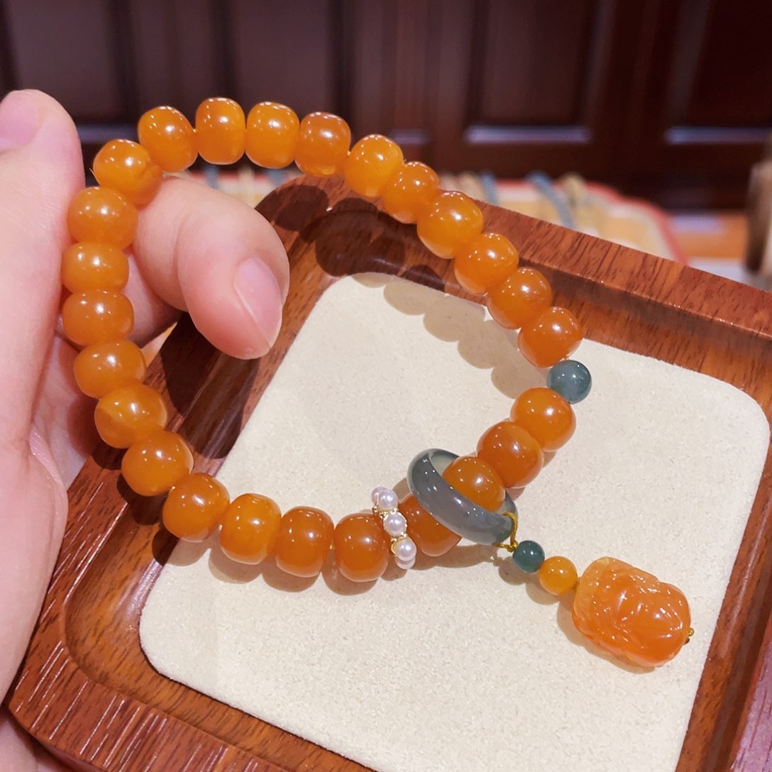 蜜蜡手链未镶嵌手串