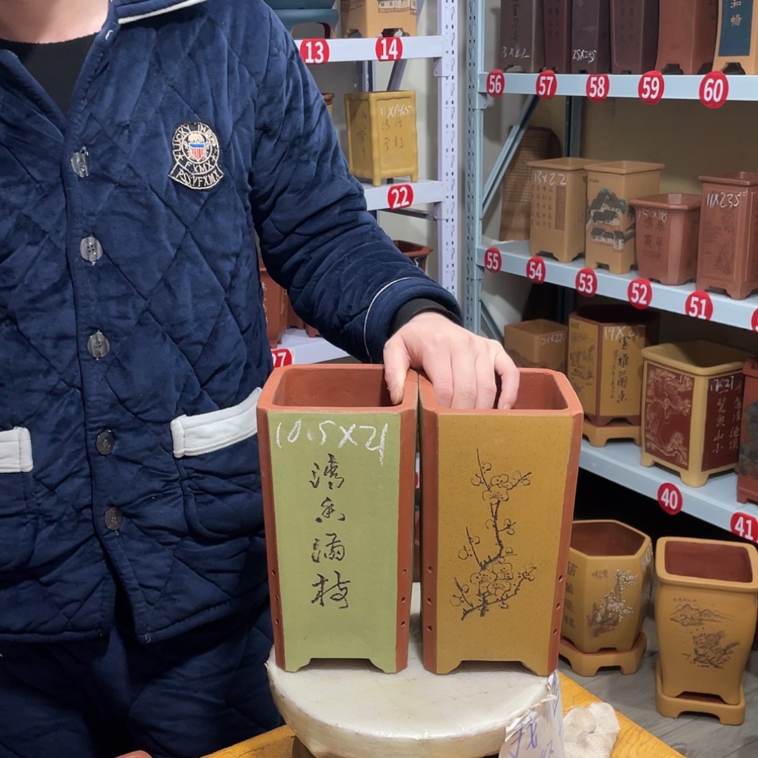 紫砂天心紫砂手工花盆