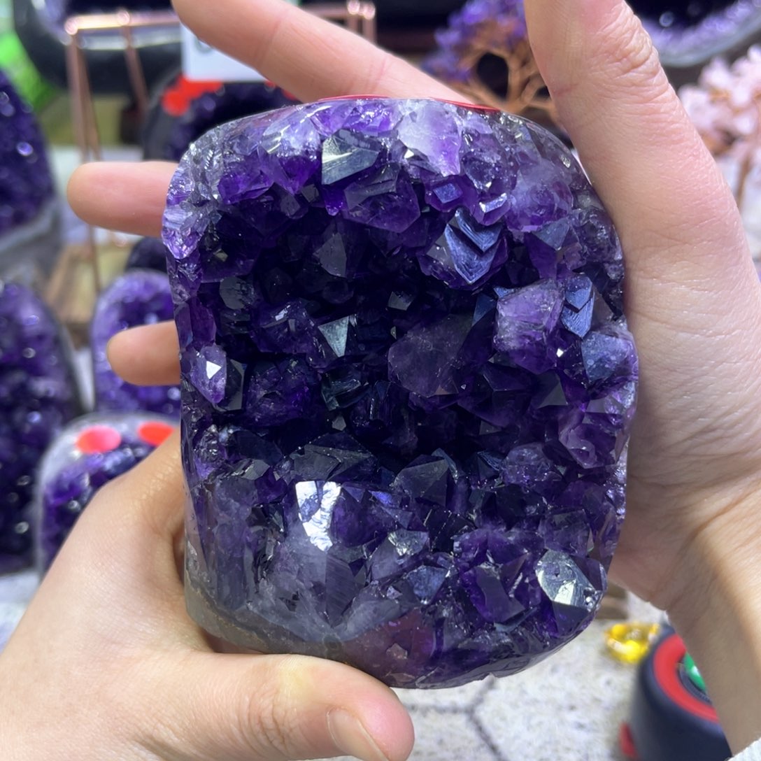 紫晶摆件未镶嵌紫水晶