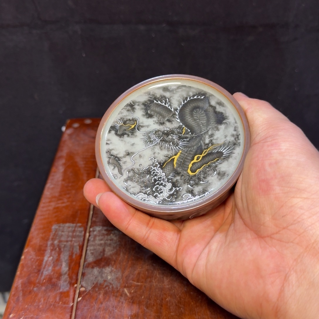 微瑕疵介意勿拍陶瓷器皿H112盖置