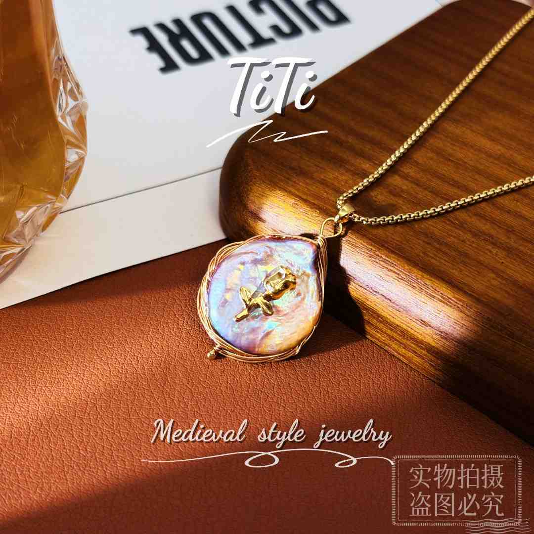 铜合金项链 HL374【TITI专属】秋冬法式中古异型巴洛克风项链