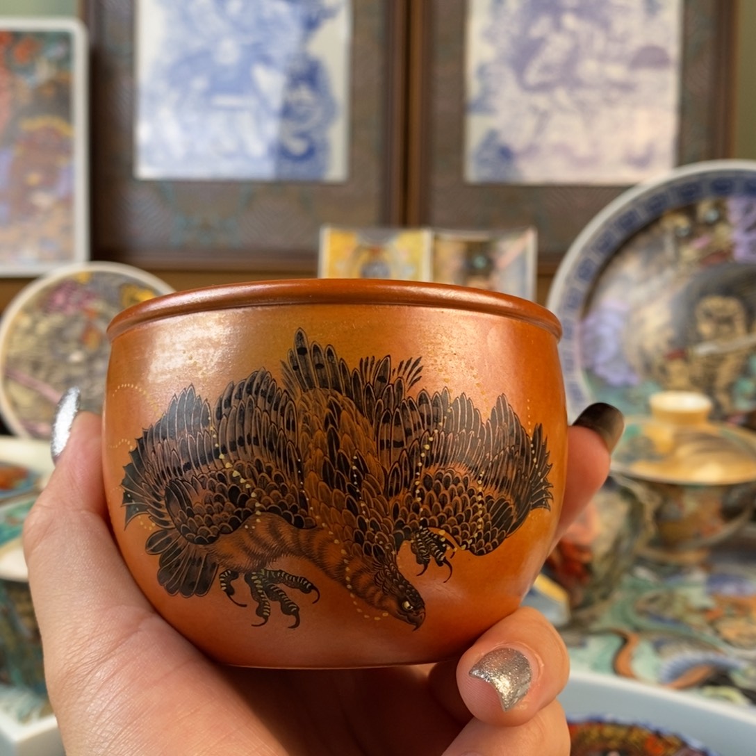 全手工胎手工绘画陶瓷杯