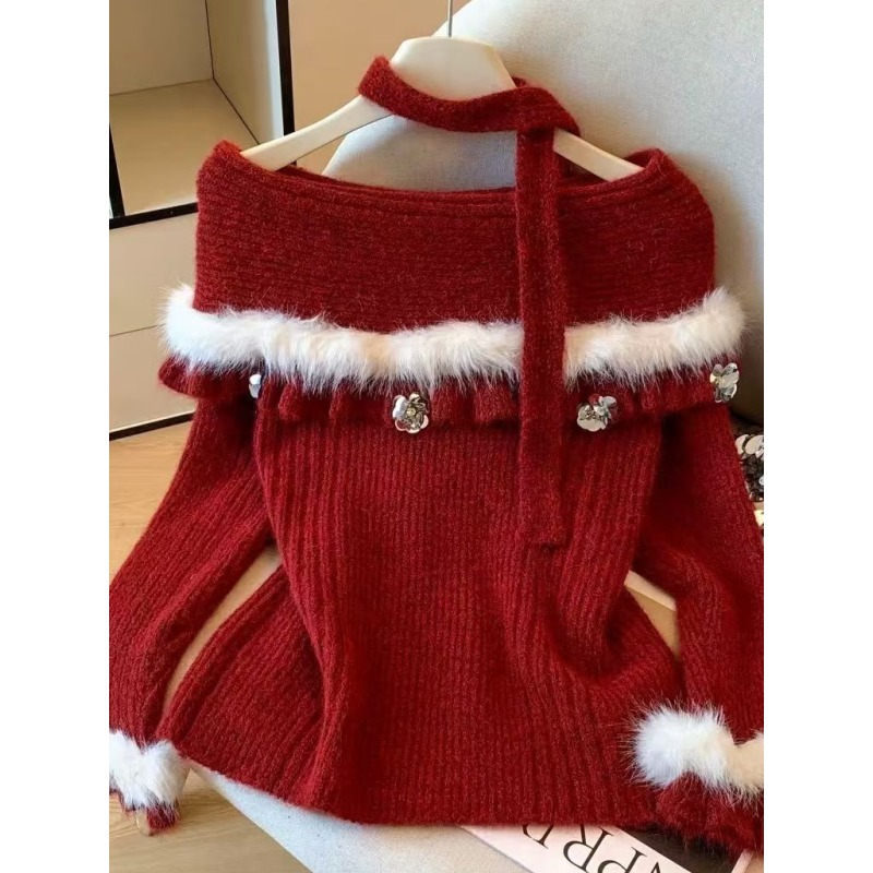 （N01-N70）毛针织衫加绒女INS风学院风针织连帽百搭冬季上衣