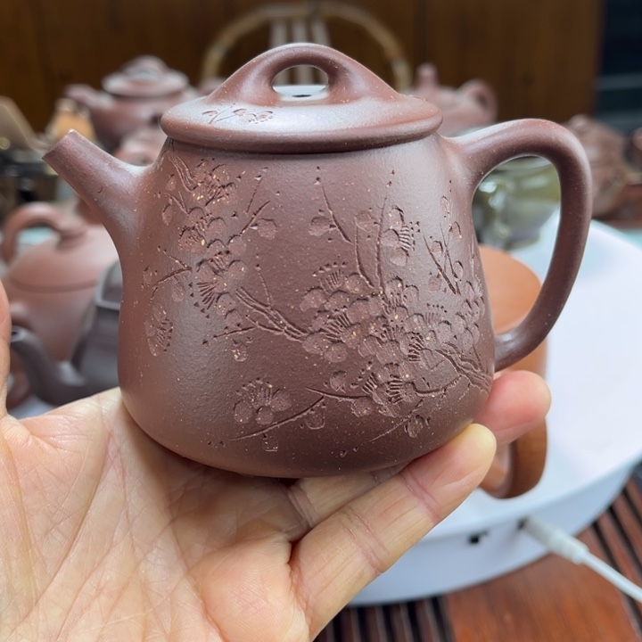 茶壶紫砂紫砂花茶