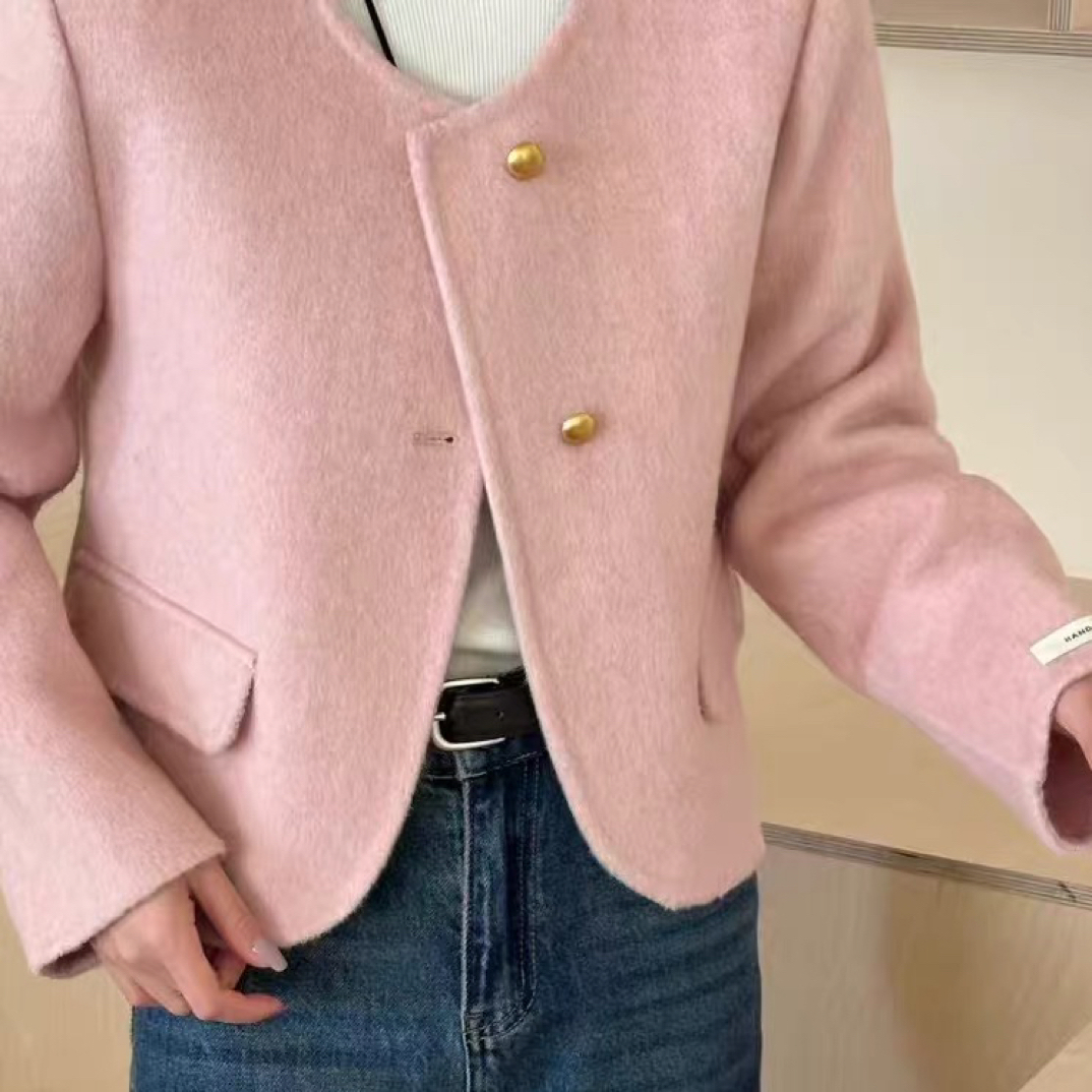 QL—5564名媛轻奢感设计小香风呢短款女外套时尚百搭