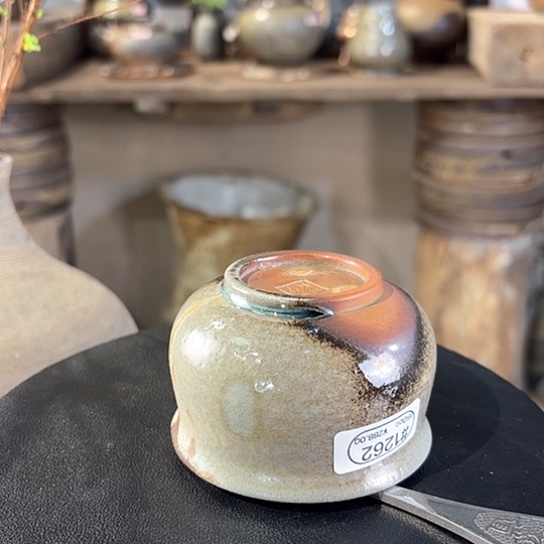 #1262柴烧窑变蓝彩缸杯孤品茶杯