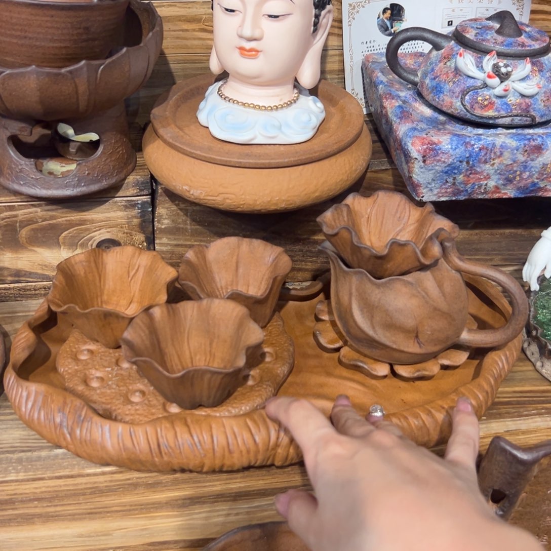 裸烧老岩泥原矿茶具