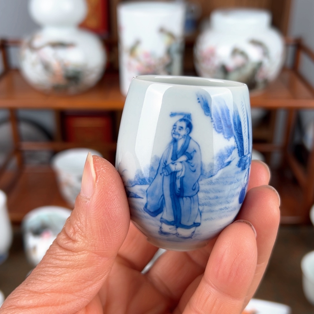 【闪购商品】天****ᴳ景德镇青花主人杯