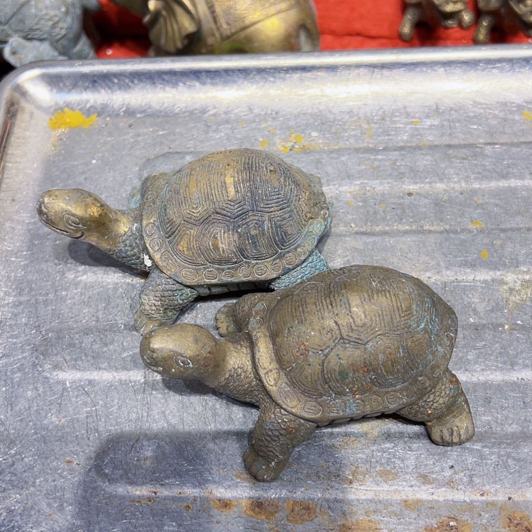 小***六黄铜摆件，文房摆件