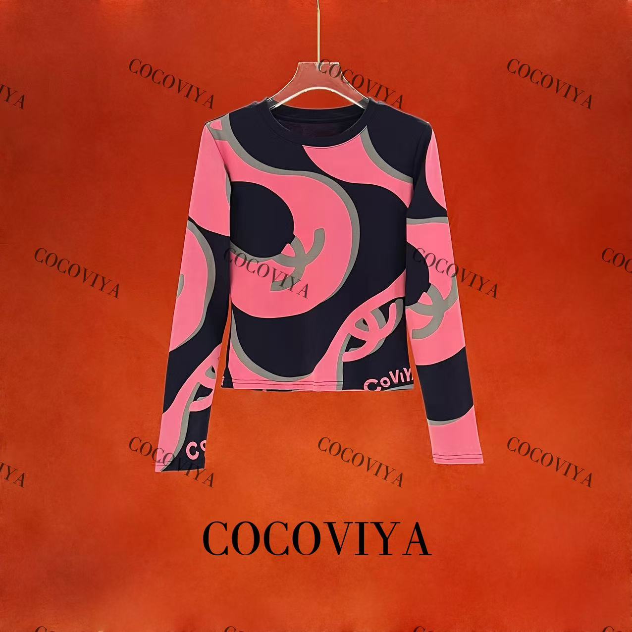 DD 2025 COCOVIYA设计感印花秋冬百搭时尚休闲上衣【24C-333】