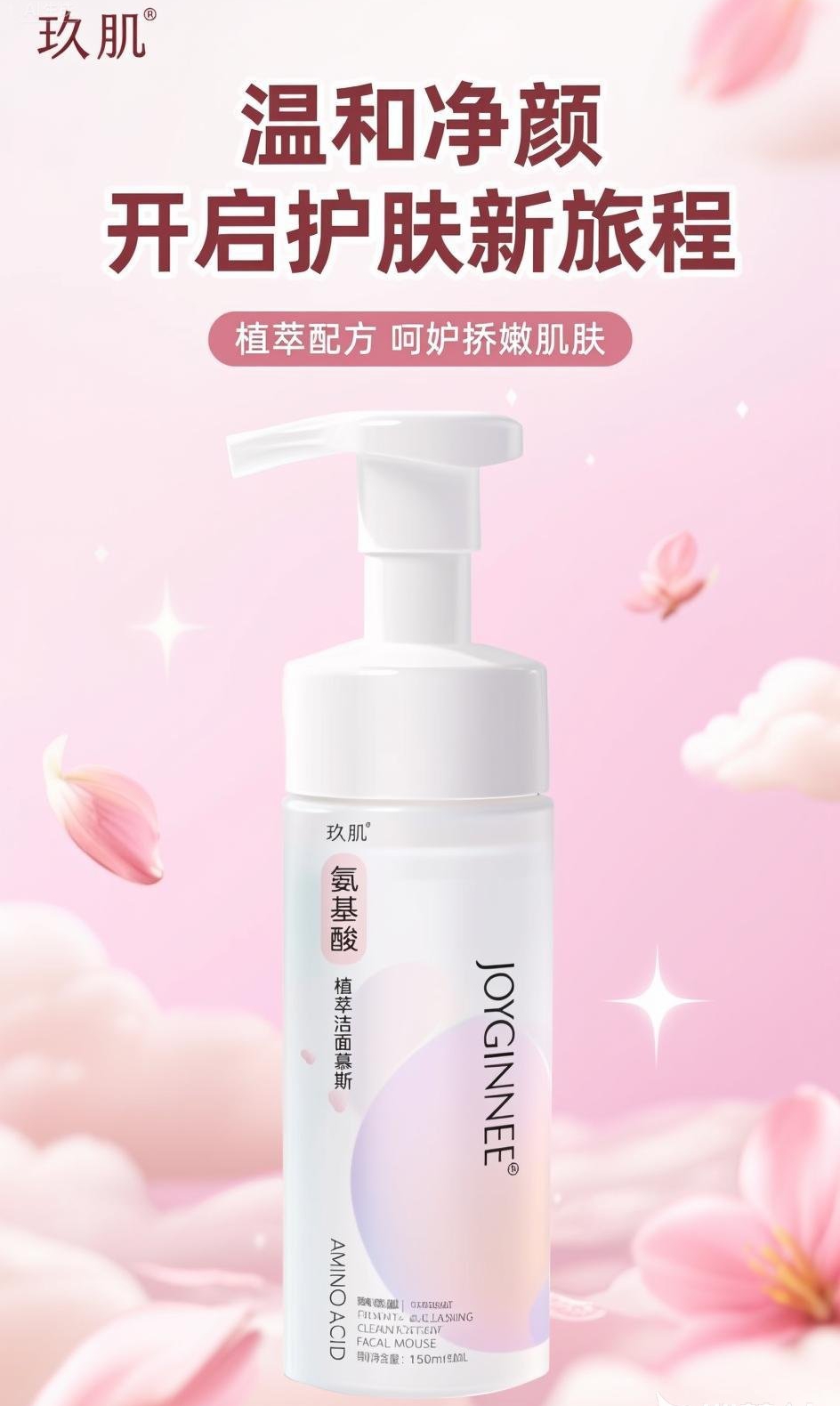 【清仓处理】【洗面奶】玖肌氨基酸植萃洁颜慕斯