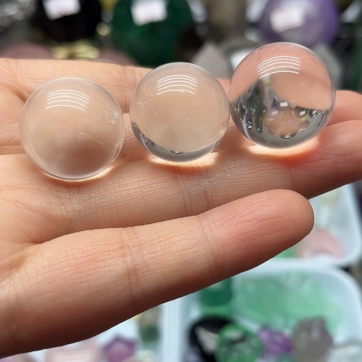 未镶嵌水晶珠宝半成品44克白水晶小球
