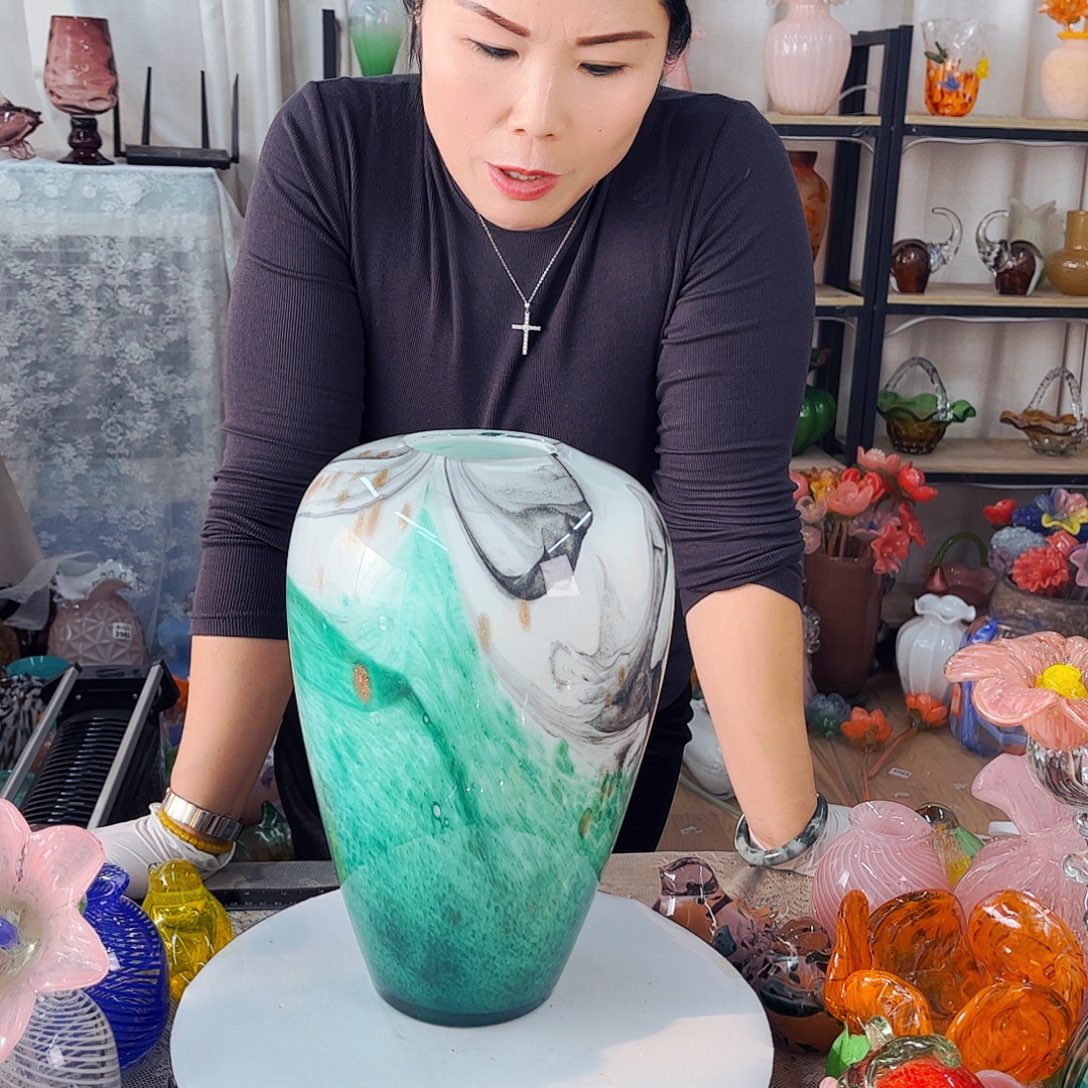 水墨瓶中号福利家悦琉璃品不完美